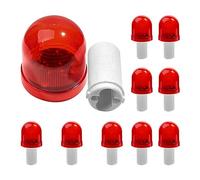 10 Pcs LED Cone-Top Warning Lights, Traffic Cone Topper Warning LED Light, Roadblock Flasher Lamp, 4 Flashing Modes for Traffic Safety Cones Emergencies （Battery NOT Include）