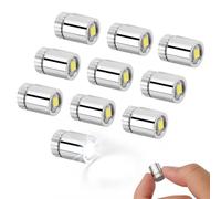10 Pcs LED Mini Lights, White Single-Color Decorative Light, Miniature Lights for Dollhouse, Hand Craft, DIY, Paper Lantern Party, Toy House, Christmas(Silver)