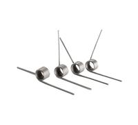 10 Pcs Left-Handed 304 Stainless Steel Torsion Spring, Foot Length 30 mm, V-shaped Spring 5 Laps-120 Degrees