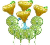 10 Pcs Lemon & Lime Foil Balloon Set - Citrus Fruit Theme Party Balloons for Summer Events, Bridal Parties, Birthdays, and Celebration Decorations