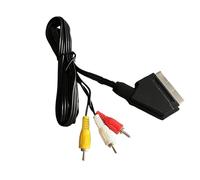 10 Pcs/lot 1.8m AV SCART Audio Video TV Lead For NES For NES RGB for SCART Plug for RCA Video For NES For FC