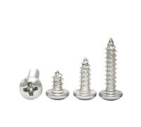 10 pcs/lot Cross Recessed Round Head Tapping Screw M1 M1.2 M1.4 M1.5 M1.7 M1.8 M2 M2.2 M2.3 M2.5 M2.6 Stainless Steel Wood(10mm X 10PCS)