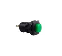 10 Pcs/lot DS-425 DS-426 Self-locking 2 Pin 250V 1.5A Push Button Switch Tactile Tact Switch Direct Patch Metal Interruptor M12(10 Green,Self-reset)