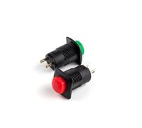 10 Pcs/lot DS-425 DS-426 Self-locking 2 Pin 250V 1.5A Push Button Switch Tactile Tact Switch Direct Patch Metal Interruptor M12 IDGTTLDF(5 Red and 5 Green,Self-reset)