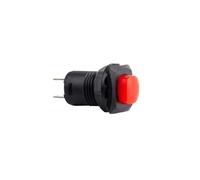10 Pcs/lot DS-425 DS-426 Self-locking 2 Pin 250V 1.5A Push Button Switch Tactile Tact Switch Direct Patch Metal Interruptor M12(10 Red,Self-reset)