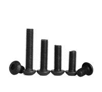 10 pcs/lot Hex Screw M2 M2.5 M3 M4 M5 M6 M8 M10 Black Button Head Hex Socket Cap Screw Hexagon Socket Round Head Screws(25mm x10pcs,M5)