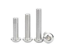 10 Pcs/lot M2 M2.5 M3 M4 M5 M6 M8 304 Stainless Steel Hexagon Hex Socket Button Head Screw Bolts Round Flat Head Screw Standoff(18mmx10pcs,M3)