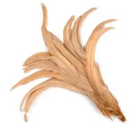 10 Pcs/Lot Natural Roosters Chicken Cock Feather Tail Bulk 25-40 Cm for DIY Craft Dress Wedding Carnival Decor Brown 25-30cm