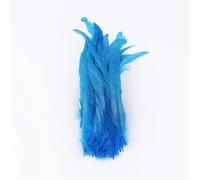 10 Pcs/Lot Natural Roosters Chicken Cock Feather Tail Bulk 25-40 Cm for DIY Craft Dress Wedding Carnival Decor Lake Blue 25-30cm