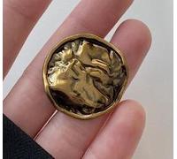 10 Pcs/Lot Size:15mm-30mm Vintage Series Metal Buttons Knitted Sweater Coat Button for Clothing Sewing Accessories-Bronze-15mm 10pieces
