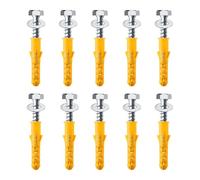 10 Pcs M10 Wall Plug Screw Set, Heavy Duty Masonry Concrete Brick Wall Plugs, Strong Wall Plug Steel Bolt KIt with Washer Zinc Wall Fixing Anchor Bolts for TV Bracket Aerial Satellite Fence Shelves