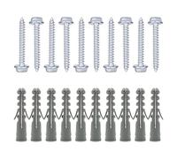 10 Pcs M10 x 50mm Heavy Duty Masonry Brick Wall Fixing plug + M6x50mm Coach Screw, Wall Fixing Anchor Bolts, Galvanized Coach Screws with Nylon Wall Plugs for Shelving Fixings with Hex Bolt Head