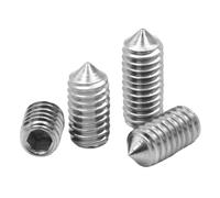 10/pcs M2 M2.5 M3 M4 M5 M6 M8 M10 M12 DIN914 304 Stainless Steel Hex Hexagon Socket Set Screws Cone Point Grub Screw(10mm,M10 (10pcs))