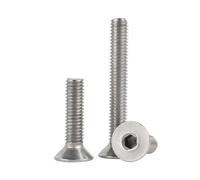10 pcs M3 M4 316 Stainless Steel Cross Countersunk Head Socket Head Cap Screws Flat Head Cap Screws And Bolts(50mm,M4-10pcs)