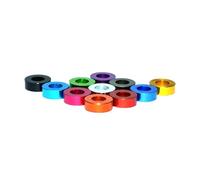10 Pcs M3 M4 M5 M6 M8 M10 Color Aluminum Alloy Flat Washers for Industrial, Automotive and Machinery,Red,M3x6x2mm