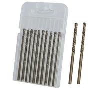 10 Pcs M35 HSS Gold Cobalt Jobber Drill Bit Set - 3mm High-Speed Steel Bits for Stainless Steel, Hard Metal, Cast Iron, Copper, and Aluminum