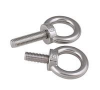 10 Pcs M4 Ring Lifting Eye Bolts,304 Stainless Steel Eye Nut Ring Shape Eyebolts, Male Thread Rings Screw