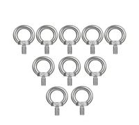 10 Pcs M6 Eye Bolts, Ring Eyebolts, Heavy Duty Eye Bolts, Screw Eyes, 304 Stainless Steel Lifting Boltsset for Living and Various Engineering Lifting Equipment(M6)