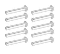 10 Pcs M6 x 50mm Rivet Countersunk Fasteners Solid Rivets Solid Round Head Aluminum Rivets Silver Tone Aluminum Rivets for Gardening Garden Fork Handle Replacement