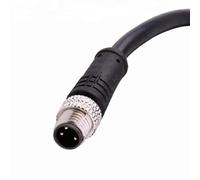 10 pcs M8 3pin Male Types Plug IP67 Waterproof Molding Type 3 Cores Connector with 1M 24AWG Wire