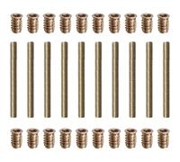 10 PCS M8 x 80mm Fully Threaded Screw Rods with Threaded Insert Nuts