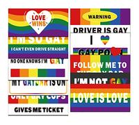 10 Pcs Magnetic Bumper Decals Funny Car Decals Rainbow Bumper Stickers Funny Car Stickers Colorful Magnet Joke Car Accessories for Adult Present Truck Car Vehicle Luggage Window Refrigerator