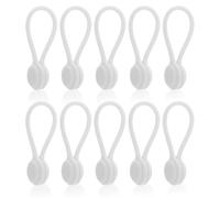 10 PCS Magnetic Cable Ties Silicone Cable Clips Cord Organizer Reusable Magnetic Cord Ties USB Cable Manager for Office, School, Home