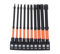 10 Pcs Magnetic Hex Wrench Drill Bit Set, S2 Alloy Steel Impact Hex Bit Set with Storage Rack, 1/4in Shank Metric Sizes 1.5-8mm for Power Drills and Screwdrivers