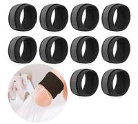 10 Pcs Male External Catheter Strap, Adjustable Urinary Incontinence Penile Clamp Fixer Reusable Holder Band Men - No More Leaking, Camel(Black - 10 Pcs)
