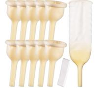 10 Pcs Male External Urine Collector with Soft Latex Sheath Adhesive Strap for Secure Fit Easy to Wear in 25mm 30mm 35mm 40mm Leak Control Individually Sealed for Hygiene (40mm)