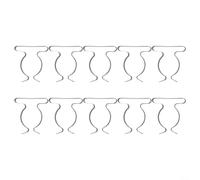 10 Pcs Manganese Steel Spring Terry Clips For Garage Wall Mount Tool Storage Hold Brooms Rakes And Pipes In Shed Or Courtyard Silver Finish Assorted Sizes Hardware Fastener Kit(50mm)