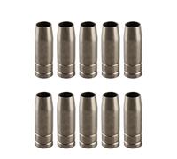10 Pcs MB15 MB14 Gas Nozzle for Binzel 15AK MIG Welding Torch, Conical - Plated Copper Nozzle with 12mm ID and 54mm Height, Compatible with NW Burners up to 200A