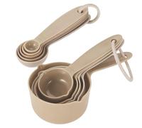 10 Pcs Measuring Cups and Spoons Set, Reusable Thickened Plastic Measuring-Tools for Dry & Wet Ingredients, Pet Food Measuring for Baking, Cooking & Kitchen Daily Use