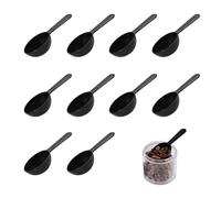 10 Pcs Measuring Spoon Set - Reusable Plastic Coffee Scoops, Multi-Purpose Spoons for Tea, Protein Powder, Milk Powder, and Dosing - Black
