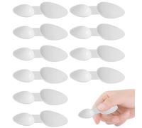 10 PCS Medicine Spoons - 2.5ml/5ml Reusable Plastic Measuring Spoons - Ideal for Medicine, Coffee, Cereal, Protein & Milk Powder - Perfect for Home, Kitchen, Office & Travel Use (White)