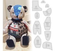 10 Pcs Memory Bear Patterns for Easy Sewing Template, Acrylic Material Ruler Set for Beginners with Instructions, Preserve Your Memories, Large Stencil for Home Cutting & Quilting Art Craft, L 15 Inch
