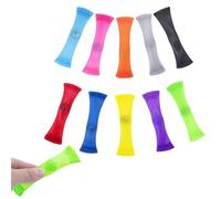 10 Pcs Mesh Marble Fidget Toys, Textured Sensory Tubes for Stress Relief and Focus, Pocket-Sized Fidgets for Kids and Adults, Ideal for Travel or School Use (Random Colour)