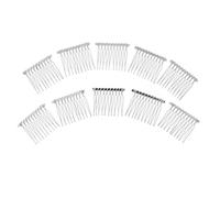 10 Pcs Metal Hair Comb Slide Side Combs Hair Clip Hair Jewelry Decor Silver