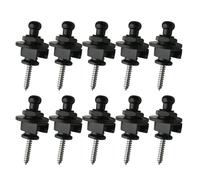10 Pcs Metal Heavy Duty Guitar Strap Lock End Pin Replacement Guitar Strap Lock Button Tail Pin Strap Retainer System