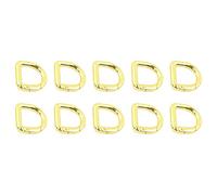 10 Pcs Metal Keyring Clip Buckles Clasps Clamps Spring D Rings Hooks Hardware Accessories