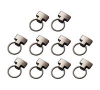 10 Pcs Metal Lobster Clasp Clips Key Chain Charms,Black Gray 44.4x28mm | Zinc alloy,smooth surface,durable,compact size,easy carry,for keychains,bracelets,handicrafts,pendants,toys