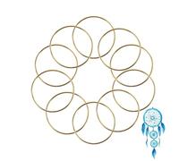 10 Pcs Metal Rings for Crafts, Steel Dream Catcher Rings, 3 Inch Metal Material Split Ring for Dream Catchers, Wreaths Macrame, DIY Wedding Christmas Wreath Decor