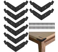 10 Pcs Metal Vintage Box Corner Protectors, Decorative Table Furniture Edge Corner Protector, Box Edge Guard Cover Corners Protector Hardware for Desk Cabinet, 3.5x1.2x3.5 Inch