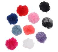 10 Pcs Mic Cover Plush Windproof for Handheld Recorders | Integrated Elastic Band, Furry Assorted Colours, Stage Use, Voice-over On-the-go, 20 Grams