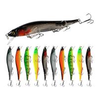 10 Pcs Micro-submersible Hard Bait Blood Tank Hook Artificial Bait Bionic Fake Bait Easy Catching Lures for outdoor Fishing 14G