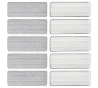 10 Pcs Microfiber Replacement Pads - Reusable Wet & Dry Mop Refills, Washable for Floors and Walls, Suitable for Home and Office (Gray)