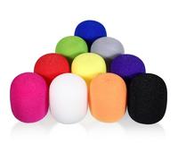 10 PCS Microphone Covers Mic Covers Foam Microphone Windscreen Colorful Handheld Washable Mic Windscreen for Most Standard Microphones