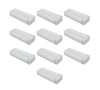 10 PCS Microscope Pathological Slide Box, Can Hold 5 Slide/Box, PP Plastic Pathological Slide Box Microscope Glass Holder Slide Box Storage For Lab, Experiment Supplies.