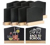 10 Pcs Mini Chalkboard Signs, Small Blackboard Message, Message Tabletop Board, Kitchen Notes Chalk Boards for Message Signs Place Cards Table Numbers