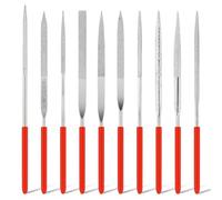 10 Pcs Mini Diamond Needle File Set, Multipurpose Small Needle File Set Miniature Diamond Files Various Shapes Mini Files for Metal Crafts Wood Plastic Sanding(3 x 140mm)